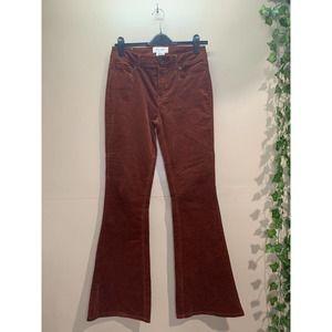 Y2K BLUE REIM FLARE CORDUROY PANTS SIZE 9 A2
